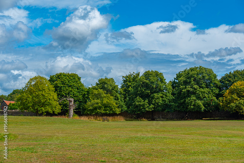 Summer day at Glastonbury Abbey in England