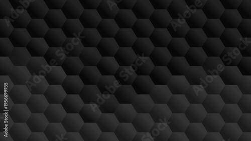 Abstract Black Pattern Gradient Hexagon Shape Background
