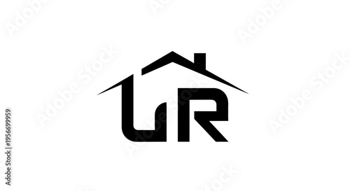 Home Symbol Logo: A minimalist logo featuring the letters UR incorporated into a stylized home symbol, perfect for real estate and home-related businesses.
