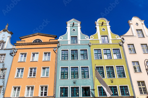 Colorful buildings in an Old town in Gdansk, Poland