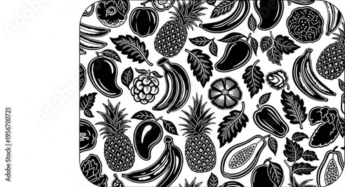 Variety of Tropical Fruit Patterns.