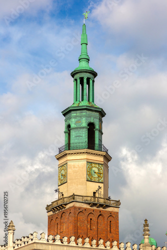 Town hall at Old Market Square in Poznan, Poland