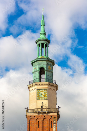 Town hall at Old Market Square in Poznan, Poland