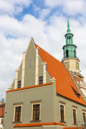 Town hall at Old Market Square in Poznan, Poland