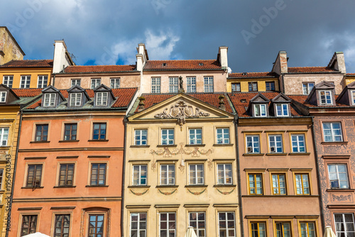 Old town sqare in Warsaw in a sunny day Warsaw, Poland
