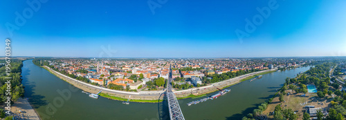Fotografie Panorama view of Szeged in Hungary