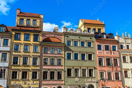 Old town sqare in Warsaw in a sunny day Warsaw, Poland