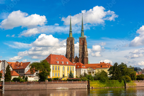 Cathedral of St. John and cityscape of Wroclaw