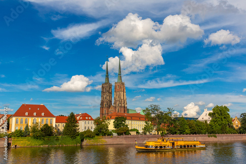 Cathedral of St. John and cityscape of Wroclaw