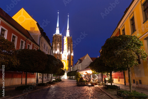 Cathedral of St. John at night, Wroclaw