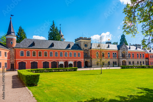 Sychrov castle during a sunny day in Czech republic