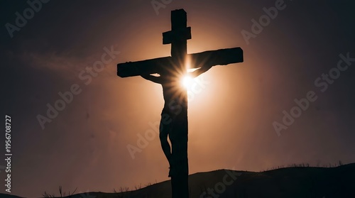 Jesus Christ cross silhouette sunset good Friday holy week Christian Crucifixion Cross At Sunset