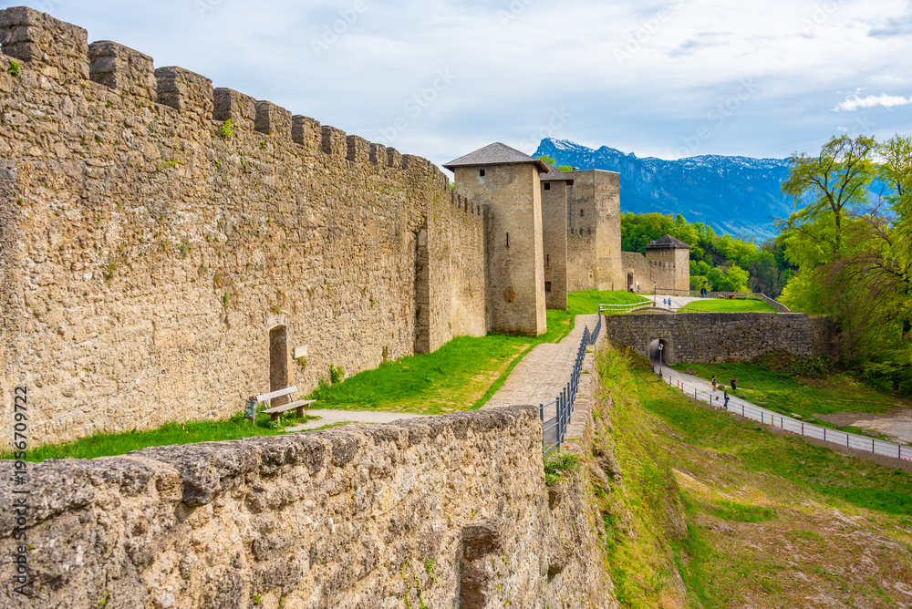 Obraz premium Historical fortification of Salzburg in Austria