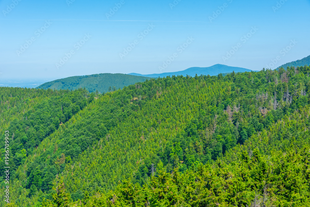 Fototapeta premium Natural landscape of Beskydy mountains in Czech republic