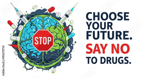 Anti drug awareness campaign poster.