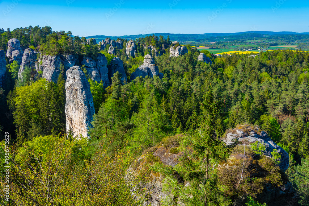 Obraz premium Sandstone formations at Hruba Skala at Bohemian paradise in Czec