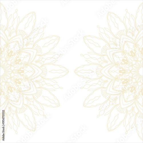 Islamic Mandala Gold Ornament for Eid Mubarak Background