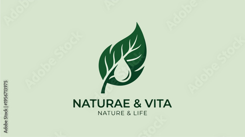 Green leaf logo on background.