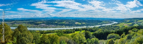 Obraz na płótnie Panorama view of Danube river near Maria Taferl in Austria