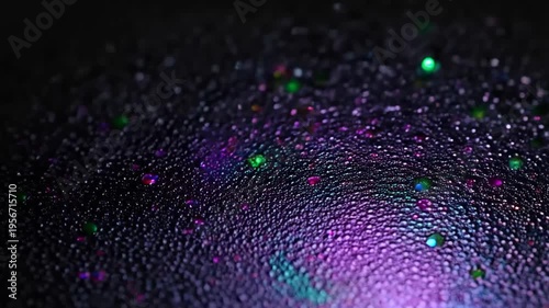 Shimmering Colors Dance on a Surface in a Mesmerizing Display of Light and Texture at Night Generative AI