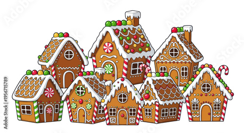 Christmas Gingerbread House Village Collection