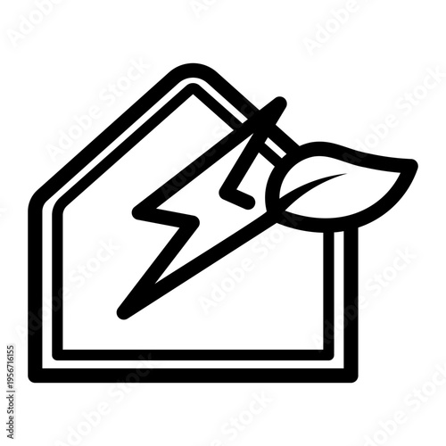 eco house Line Icon
