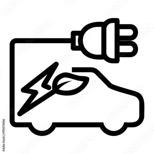 electric car Line Icon