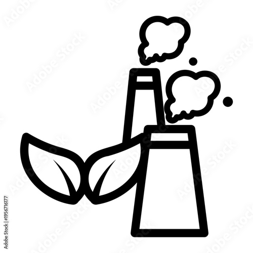 green industry Line Icon