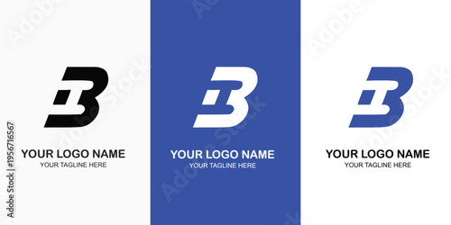 Modern Letter B and I Logo Design Template