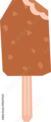 Ice Cream Popsicle Bite Paper Cut