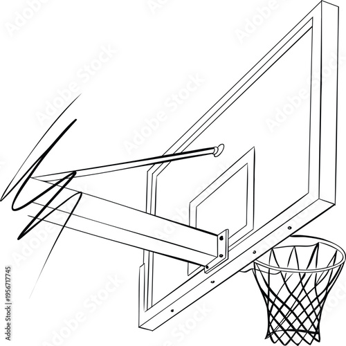 Basketball Hoop and Backboard Sports Equipment