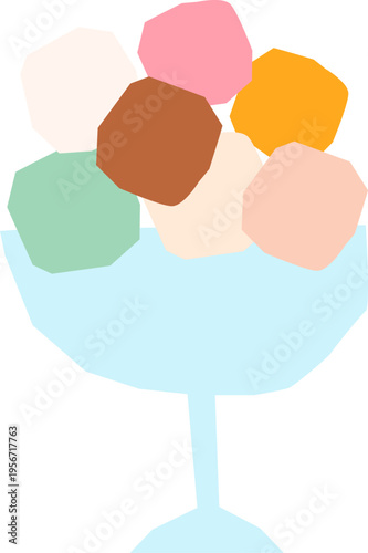 Ice Cream Scoops Paper Cut