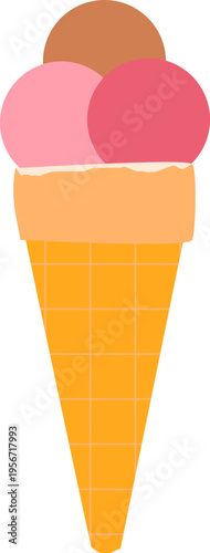 Ice Cream Cone Paper Cutout