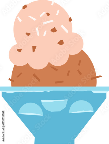 Ice Cream Sundae Paper Cutout