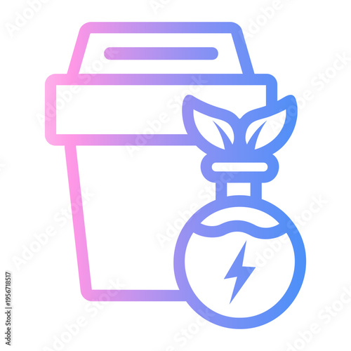 trash can Line Gradient Icon
