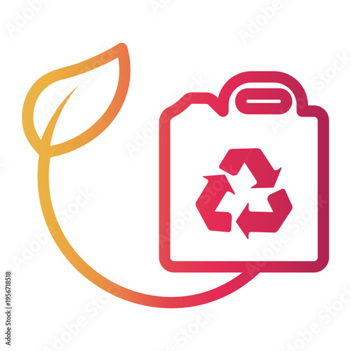 recycled Line Gradient Icon