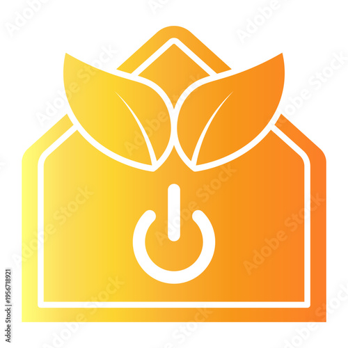 eco house Gradient icon