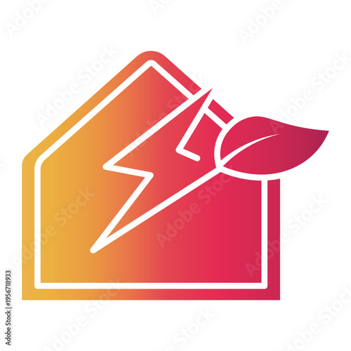 eco house Gradient icon