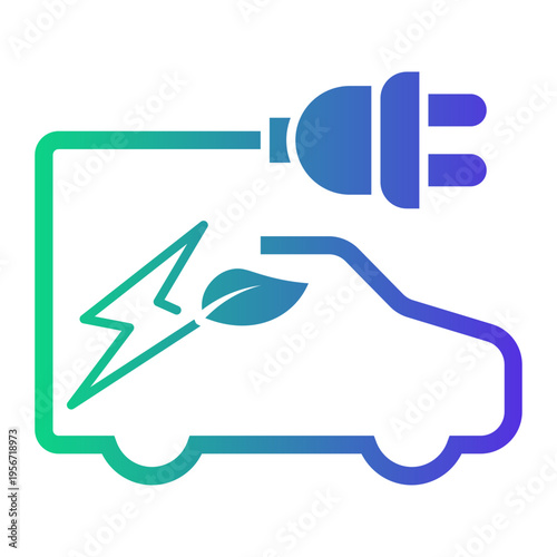 electric car Gradient icon