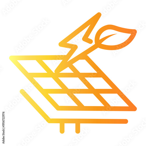 solar pane Line Gradient Icon
