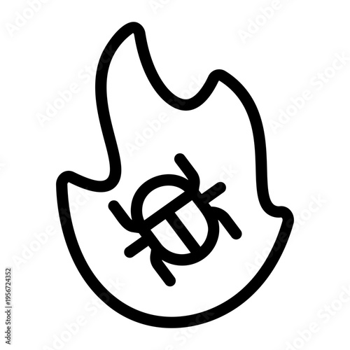 cyber threat Line Icon