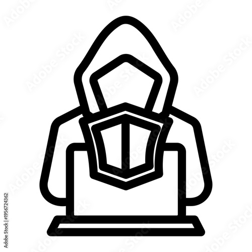 hacker Line Icon