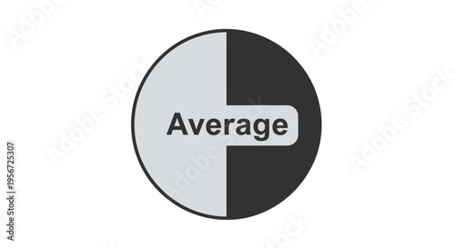 pie chart with average text