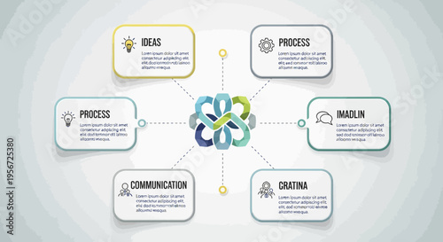 infographic template, business process diagram
