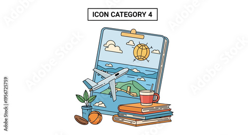 travel, vacation, globe, books, airplane, sunny