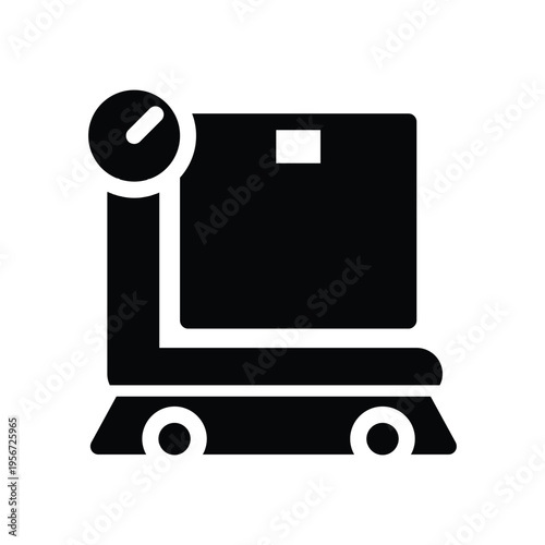 Box, package and scales solid icon vector design good for web or mobile app