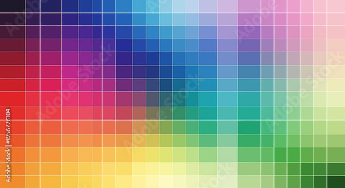 Abstract Color Palette Grid Background - Spectrum of Hues
