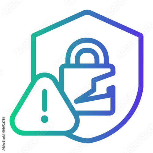 cyber security Line Gradient Icon