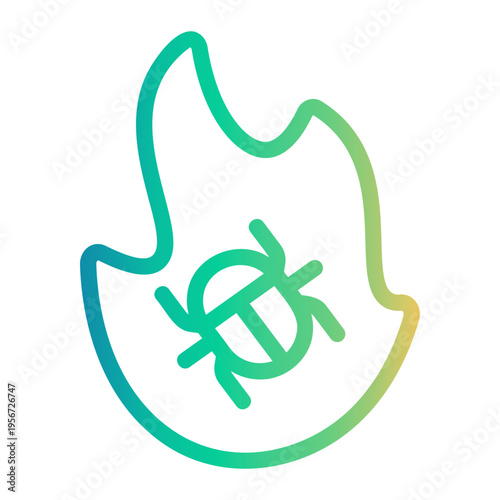 cyber threat Line Gradient Icon