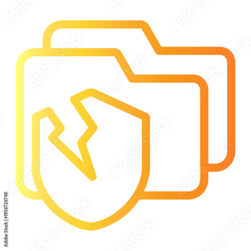 data breach Line Gradient Icon
